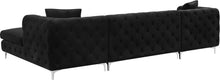Load image into Gallery viewer, Gail Black Velvet 3pc. Sectional