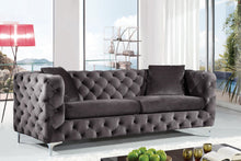 Load image into Gallery viewer, Scarlett Grey Velvet Sofa