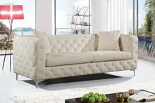 Load image into Gallery viewer, Scarlett Cream Velvet Sofa