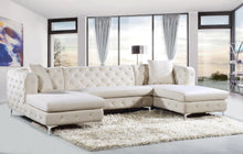 Load image into Gallery viewer, Gail Cream Velvet 3pc. Sectional