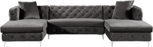 Load image into Gallery viewer, Gail Grey Velvet 3pc. Sectional