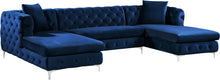 Load image into Gallery viewer, Gail Navy Velvet 3pc. Sectional