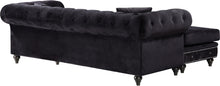 Load image into Gallery viewer, Sabrina Black Velvet 2pc. Reversible Sectional