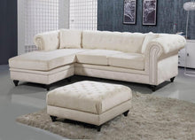Load image into Gallery viewer, Sabrina Cream Velvet 2pc. Reversible Sectional