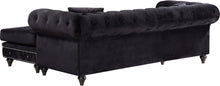 Load image into Gallery viewer, Sabrina Black Velvet 2pc. Reversible Sectional