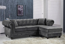 Load image into Gallery viewer, Sabrina Grey Velvet 2pc. Reversible Sectional