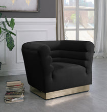Load image into Gallery viewer, Bellini Black Velvet Chair