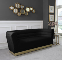 Load image into Gallery viewer, Bellini Black Velvet Sofa