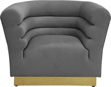 Load image into Gallery viewer, Bellini Grey Velvet Chair