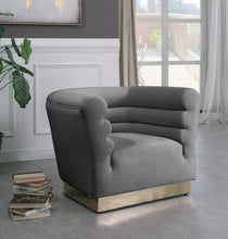 Load image into Gallery viewer, Bellini Grey Velvet Chair