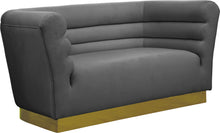 Load image into Gallery viewer, Bellini Grey Velvet Loveseat