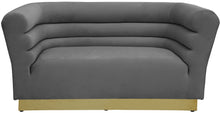 Load image into Gallery viewer, Bellini Grey Velvet Loveseat
