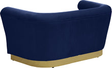 Load image into Gallery viewer, Bellini Navy Velvet Loveseat