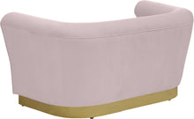 Load image into Gallery viewer, Bellini Pink Velvet Loveseat