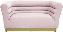 Load image into Gallery viewer, Bellini Pink Velvet Loveseat