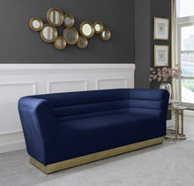 Load image into Gallery viewer, Bellini Navy Velvet Sofa