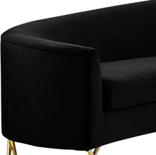 Load image into Gallery viewer, Serpentine Black Velvet 3pc. Sectional