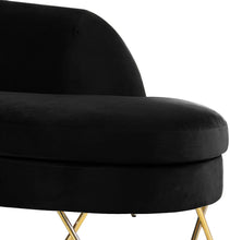Load image into Gallery viewer, Serpentine Black Velvet 3pc. Sectional
