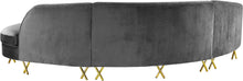 Load image into Gallery viewer, Serpentine Grey Velvet 3pc. Sectional