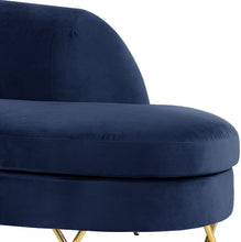 Load image into Gallery viewer, Serpentine Navy Velvet 3pc. Sectional
