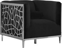 Load image into Gallery viewer, Opal Black Velvet Chair