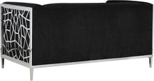 Load image into Gallery viewer, Opal Black Velvet Loveseat