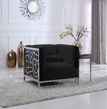 Load image into Gallery viewer, Opal Black Velvet Chair