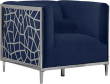Load image into Gallery viewer, Opal Navy Velvet Chair