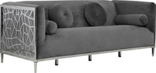 Load image into Gallery viewer, Opal Grey Velvet Sofa