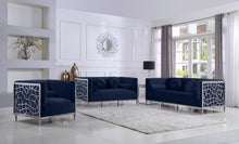 Load image into Gallery viewer, Opal Navy Velvet Chair
