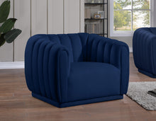Load image into Gallery viewer, Dixie Navy Velvet Chair
