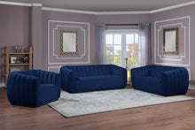 Load image into Gallery viewer, Dixie Navy Velvet Chair