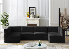 Load image into Gallery viewer, Quincy Black Velvet Modular Sectional