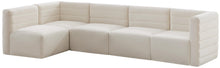 Load image into Gallery viewer, Quincy Cream Velvet Modular Sectional