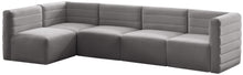 Load image into Gallery viewer, Quincy Grey Velvet Modular Sectional