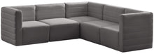 Load image into Gallery viewer, Quincy Grey Velvet Modular Sectional