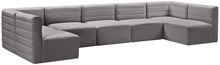 Load image into Gallery viewer, Quincy Grey Velvet Modular Sectional
