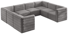 Load image into Gallery viewer, Quincy Grey Velvet Modular Sectional