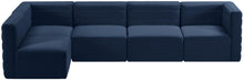 Load image into Gallery viewer, Quincy Navy Velvet Modular Sectional