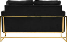 Load image into Gallery viewer, Mila Black Velvet Loveseat