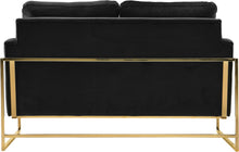 Load image into Gallery viewer, Mila Black Velvet Loveseat
