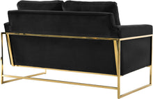 Load image into Gallery viewer, Mila Black Velvet Loveseat