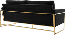 Load image into Gallery viewer, Mila Black Velvet Sofa