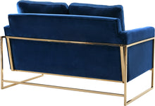 Load image into Gallery viewer, Mila Navy Velvet Loveseat