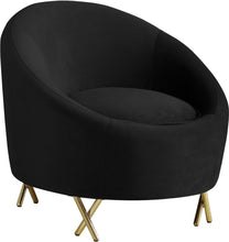 Load image into Gallery viewer, Serpentine Black Velvet Chair