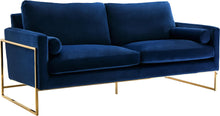 Load image into Gallery viewer, Mila Navy Velvet Sofa