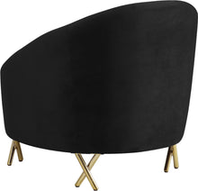 Load image into Gallery viewer, Serpentine Black Velvet Chair
