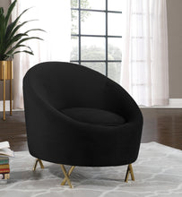 Load image into Gallery viewer, Serpentine Black Velvet Chair