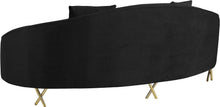 Load image into Gallery viewer, Serpentine Black Velvet Sofa