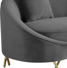 Load image into Gallery viewer, Serpentine Grey Velvet Loveseat